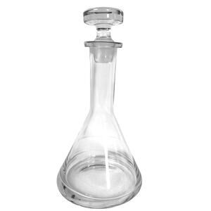 Heavy Glass Mid Century Modern 10.25" Vintage Decanter-Excellent!